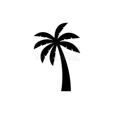 Palm tree silhouette icon vector vector illustration Palm Tree Clip Art, Palm Tree Icon, Tree Vector Illustration, Tye Dye Patterns, Palm Tree Vector, Lush Landscape, Tree Logo Design, Palm Tree Silhouette, Tree Vector