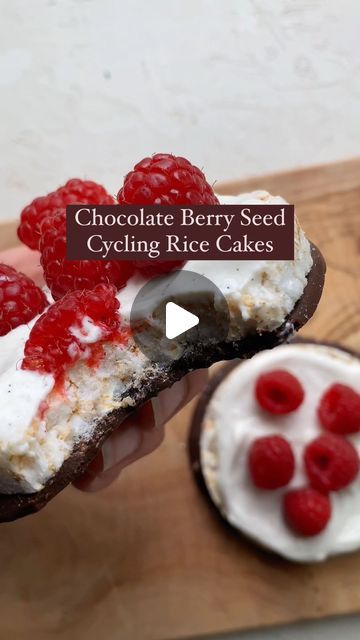 beeya® - natural support for women’s hormones on Instagram: "Valentine’s treat that can support hormones? Yes please 😋 These beeya-dipped-delights are a fun way to incorporate our seed cycling blends into your day. We had raspberries on hand, but strawberries would work well too 🍓 Want inspo for more hormone-friendly eats like this? Comment “FEED ME” to sign up for our newsletter where we share exclusive recipes, hormone hacks and more! CHOCOLATE BERRY RICE CAKES Serves: 2 rice cakes Prep time: 5 mins + chill time Ingredients: ✨2 rice cakes ✨2 Tbsp melted dark chocolate ✨1 scoop beeya ✨2 Tbsp thick vanilla yogurt ✨2-4 fresh berries Steps: 1️⃣ Pour melted chocolate onto a piece of parchment paper in two dollops. Then sprinkle half of a beeya scoop over each chocolate dollop. 2️⃣ Place Hormone Hacks, Seed Cycling, Chill Time, Melted Chocolate, Vanilla Yogurt, Cake Servings, Rice Cakes, Fresh Berries, Yes Please