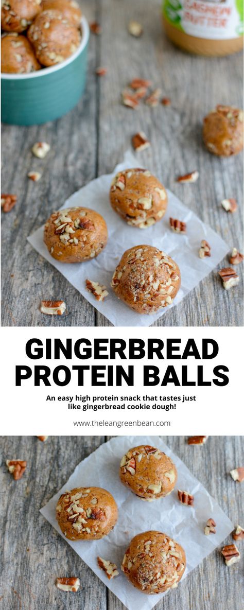 Fig Protein Balls, Mint Protein Balls, Holiday Protein Balls, Gingerbread Energy Bites, Protein Ball Recipes Healthy, Banana Bread Protein Balls, Gf Protein Balls, Bariatric Protein Balls, Gingerbread Balls