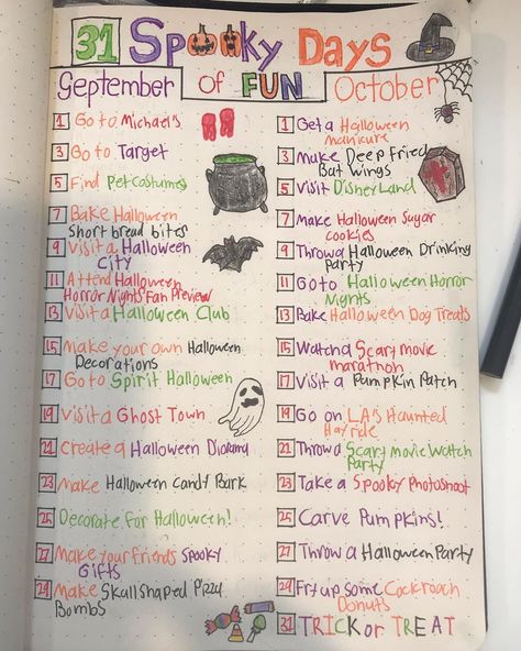 Spooky Season Calendar, Things To Do On Halloween With Friends, 31 Days Of Halloween Activities, Bf Things, Halloween Things To Do, Countdown Ideas, Season Calendar, Halloween Foods, Halloween Movie Night