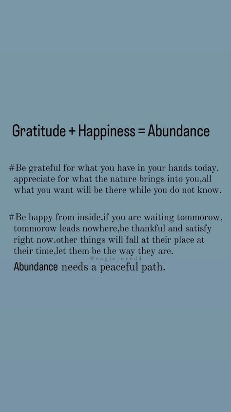 Gratitude and happiness are essential components of living a rich and fulfilling life and can lead to a sense of abundance and prosperity. When we focus on the good things we have in our lives and appreciate them fully,we attract even more positivity and abundance. By cultivating a mindset of gratitude and choosing happiness,we can create a life that is full of joy and abundance. Let's all strive to live in gratitude and happiness and enjoy the many blessings that life has to offer. Choosing Happiness, Ram Dass, Abundance Quotes, Strength Quotes, Focus On The Good, Gratitude Affirmations, Abundance Mindset, Seasons Of Life, Choose Happy