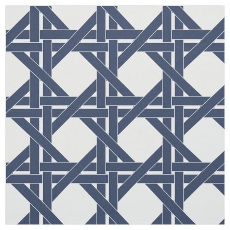 Navy and White Summer Rattan Basketweave Pattern Fabric Gender: unisex. Age Group: adult. Preppy Color Palette, Classic Beach House, Octagon Pattern, Blue White Fabric, Bamboo Trellis, Blue And White Fabric, Geometric Design Art, Bamboo Weaving, Lattice Pattern