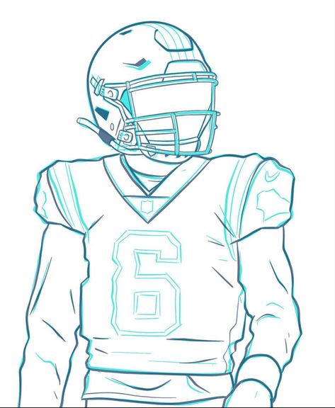 Football Players Drawing, Football Helmet Drawing, American Football Drawing, Nfl Drawings, Football Sketch, Football Drawings, Football Player Drawing, Football Paintings, Helmet Drawing