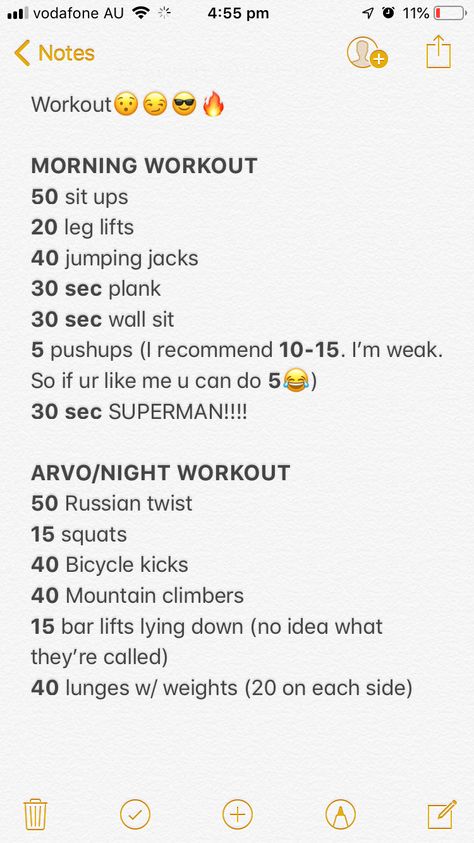 Quick Night Workout At Home, Note Workouts, Notes Workout Routine, Night Time Workout, Nightly Workout, Night Exercise, Cheerleading Workouts, Late Night Workout, Teen Workout Plan