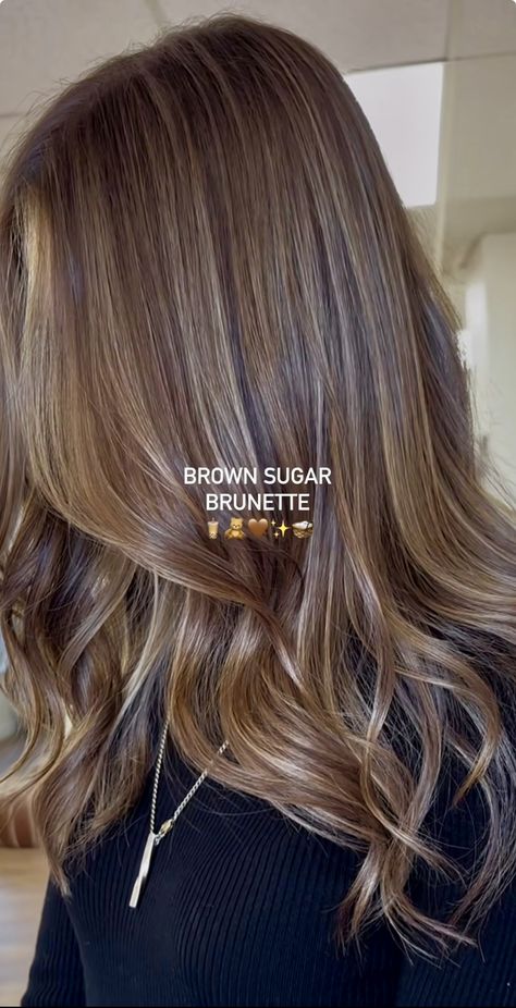 Brown Sugar Hair, Hair 2025, Honey Brown Hair, Brown Hair Looks, Brown Hair Inspo, Brunette Hair With Highlights, Brown Hair Balayage, Hair 2024, Winter Hair