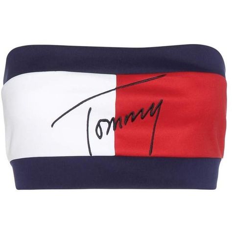 Tommy Hilfiger Flag Embroidered Bandeau Top ($152) ❤ liked on Polyvore featuring tops, tommy hilfiger, embroidery top, red bandeau top, bandeau bikini top and tommy hilfiger tops Red Bandeau Top, White Bralette Top, White Bandeau Top, Tommy Hilfiger Crop Top, White Embroidered Shirt, Cropped White Shirt, White Bandeau, Shirts Crop, Tommy Hilfiger Top