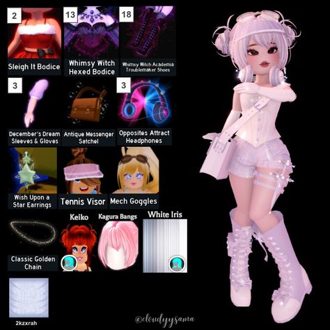 ☆ Royale High outfit inspiration cybercore ⚠️ !! The number in the corner is the number of the toggle used for that item. !! #royalehigh #rh #outfit #outfitinspo #cybercore Futuristic Royal High Outfit, Royle High Outfit Ideas Cheap, Royal High Outfit Hacks Cheap, Royal High Bodice Hacks, Royals High Christmas Outfits, Cybercore Royale High Outfit, Royale High Y2k Outfits Tut, Futuristic Outfits Royale High, Sea Creatures Royale High