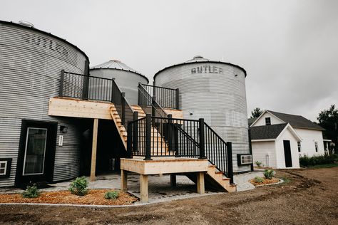 Grain Bin House, Alexandria Minnesota, Dome Houses, Grain Bins, Panning Shot, Small Kitchenette, Silo House, Grain Silo, Minnesota Home