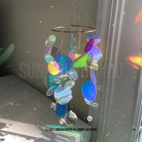 My Universe Irish Northern Lights Sun Catcher Suncatcher | Etsy Sweden Cd Recycle, Northern Lights Painting, Cd Crafts, Rainbow Maker, Edgy Wallpaper, Crystal Prisms, Send Gift, Recycled Crafts, Gift Exchange