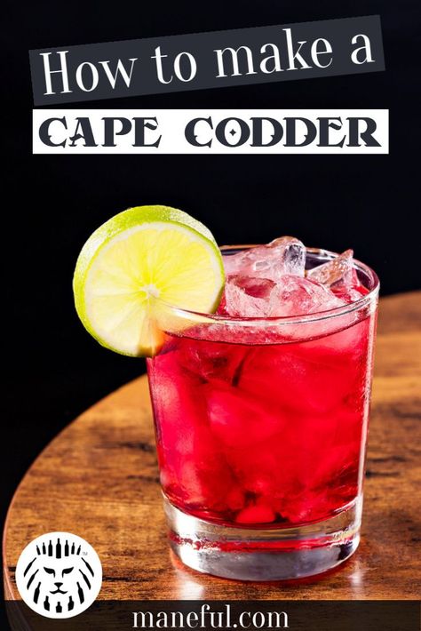 Cape Codder Drink, Cape Cod Cocktail, Cape Codder Cocktail, Cape Cod Drink Cocktails, Cranberry And Vodka, Cape Cod Drink, How To Make A Cape, Vodka Day, National Vodka Day