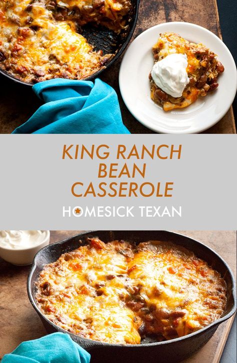 Ranch Style Bean Casserole, King Ranch Recipes, Mexican Casserole With Ranch Style Beans, King Ranch Casserole With Beef, Recipes With Ranch Style Beans, Ranch Style Beans Recipe Ideas, Beef King Ranch Casserole, Keto King Ranch Casserole, Ranch Appetizers