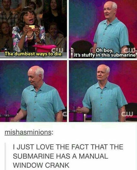 Oh boy, it is stuffy in this submarine Whose Line Is It Anyway?, Whose Line, Funny Tumblr Posts, Memes Humor, Can't Stop Laughing, E Card, Tumblr Funny, Tumblr Posts, Bones Funny