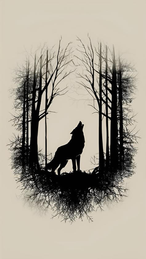 Wolf Tattoo Background, Wolf Nature Tattoo, Wolf Silhouette Tattoo, Dark Wolf Tattoo, Wolf Tattoo Sketch, Wolf Back Tattoo, Wolf Face Tattoo, Howling Wolf Tattoo, Lone Wolf Tattoo