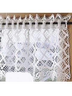 Crochet Window Valance Free Pattern, Crochet Curtains Free Pattern Vintage, Crochet Curtain Free Pattern, Free Crochet Curtain Pattern, Crochet Valance Pattern Free, Crochet Curtains Free Pattern, Knit Curtains, Valance Patterns Free, Crochet Valance