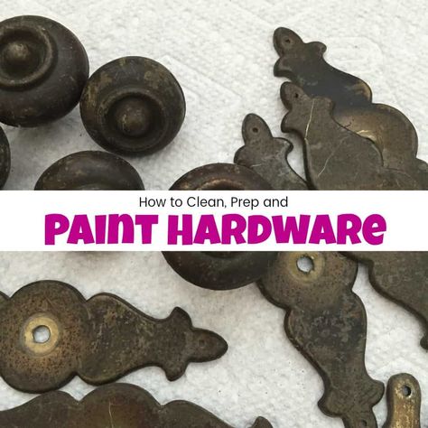 Painting Hardware, Paint Hardware, Home Paint, Cleaning Painted Walls, Glass Cooktop, Interior Painting, Vintage Hardware, Clean Dishwasher, Simple Life Hacks