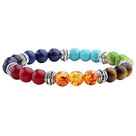 JOVIVI 7 Chakras Bracelet Reiki Healing Balancing Round Beads *** Learn more by visiting the image link. (Note:Amazon affiliate link) Chakras Bracelet, Crystal Reiki, Chakra Beads, Meditation Bracelet, Chakra Healing Crystals, Reiki Chakra, Les Chakras, Bracelet Crystal, Jewelry Beaded