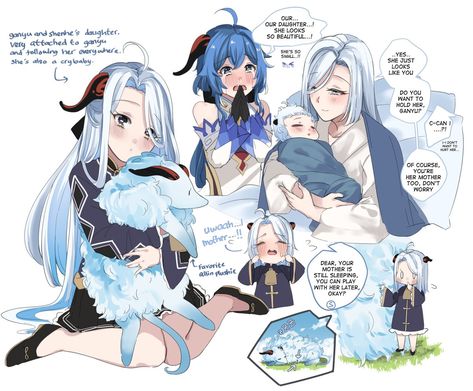 Pregnant Genshin Characters, Dainslumi Comic, Genshin Mermaid Au, Xiao And Lumine Comic, Xiao X Aether Pregnant, Genshin Impact Ganyu, Wuthering Waves, Online Manga, Manga Reader