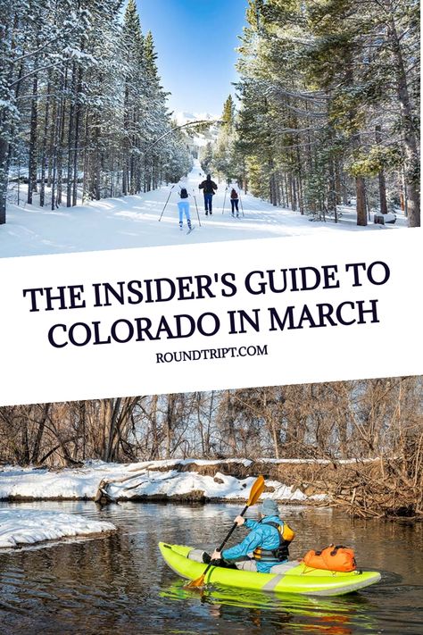 A local travel guide to Colorado in March. Weather, crowds, snow, ski resorts, things to do, holiday events, and more. Frisco Colorado Winter, Colorado In April, Colorado In March, Denver Colorado Vacation, Fairplay Colorado, March Weather, Weekend In Denver, Bahamas Travel Guide, Colorado Activities