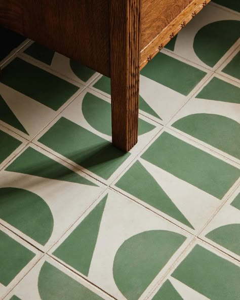 Nissen Hut, 1960 House, Signature Aesthetic, Encaustic Tiles, Patterned Floor Tiles, Green Flooring, Bathroom Shower Tile, Encaustic Tile, Natural Pigments