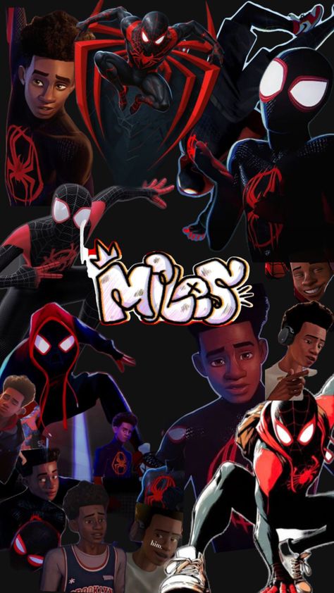 Use this a wallpaper for miles morales fans Miles Morales Wallpaper, D Wallpaper Letter Cute, Spiderman Wall Art, Spiderman And Spider Gwen, Marvel Phone Wallpaper, Spiderman Comic Art, Spiderman Gifts, Miles Spiderman, Spiderman Theme