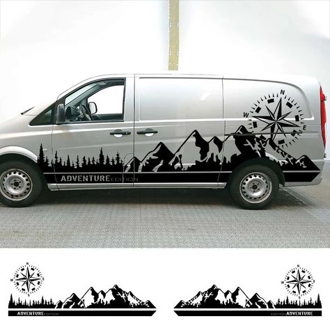 Campervan Sticker Design, Decals For Cars Graphics Vinyls, Camper Van Stickers, Campervan Decals, Van Vinyl Design, Camper Van Decals, Van Sticker Design, Camper Van Graphics, Car Graphics Vinyls