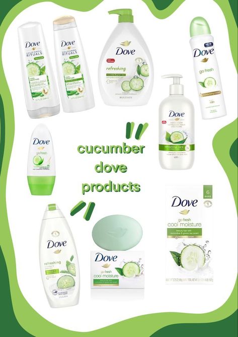 Dove Cucumber & Green Tea – Refreshing Body Care Products for Daily Rejuvenation Dove Soap Cucumber, Shower Routine Products Dove, Dove Cucumber Products, Cucumber Body Care, Dove Cucumber Deodorant, Cucumber Shower Routine, Cucumber Scented Shower Routine, Dove Scent Combos, How To Smell Like Cucumber