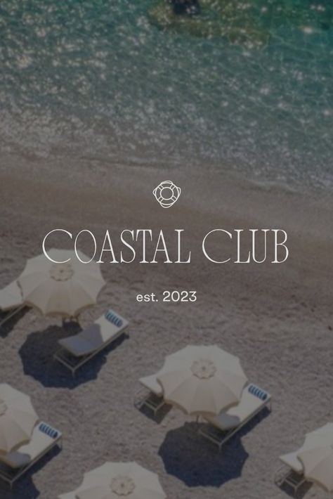 coastal brand design, beachy color palette, font suite, beach club branding Luxury Brand Campaign, Beach Club Brand Identity, Beach Club Graphic Design, Palm Beach Branding, Beachy Typography, Beach House Branding, Beach Branding Design, Coastal Fonts, Travel Branding Design