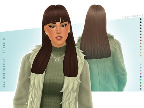 The Sims Resource - Liv Hairstyle - Style 2 Sims Download, Cc Sims4, Sims 4 Mm Cc, Sims 4 Mm, All Hairstyles, Sims 4 Cc Packs, Sims Hair, Honey Hair, Sims4 Cc