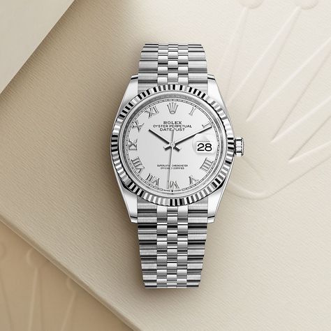 Rolex Datejust 36mm Jubilee, Rolex Datejust White Dial, White Rolex Watch, Rolex White Dial, Rolex Date Just 36 Women, Rolex White Gold, Datejust 36mm Woman, Rolex Datejust 36mm Women, Women Diamond Rings