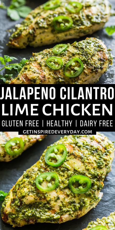 Cilantro Jalapeno Chicken, Jalapeno Chicken Marinade, Chicken Recipes With Jalapenos, Jalapeño Lime Chicken, Light And Healthy Dinner, Fresh Jalapeno Recipes Easy, Healthy Jalapeno Recipes, Jalapeno Meals, Jalepeno Chicken Recipe