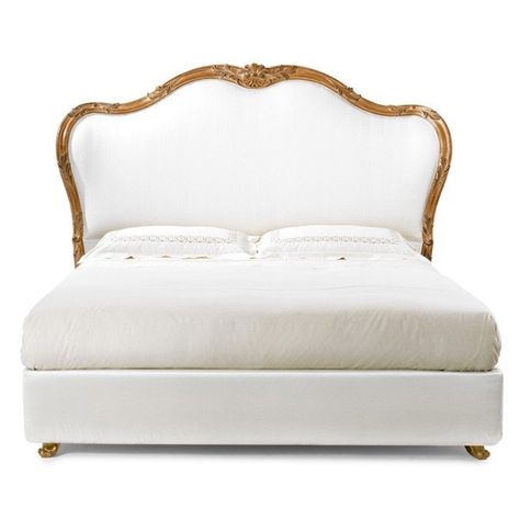 Introducing the beautiful Anabella French Bed. Features Louis XV style carved wood finished in antique gold leaf. Upholstered in white Satin fabric. Can be made in your own color choice and upholstering material. Mother Bedroom, Classic Beds, Luxe Bedroom, French Bed, French Style Furniture, Classic Bed, Home Decor Hooks, Classic Bedroom, Bedroom Bed Design