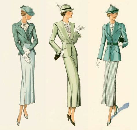 1930s fashion · Miss Moss 1930 Fashion Women, 1930s Fashion Plates, 1938 Fashion, 1930s Fashion Women, Vintage Fashion 1930s, 1930 Fashion, Patron Vintage, Miss Moss, 30s Fashion