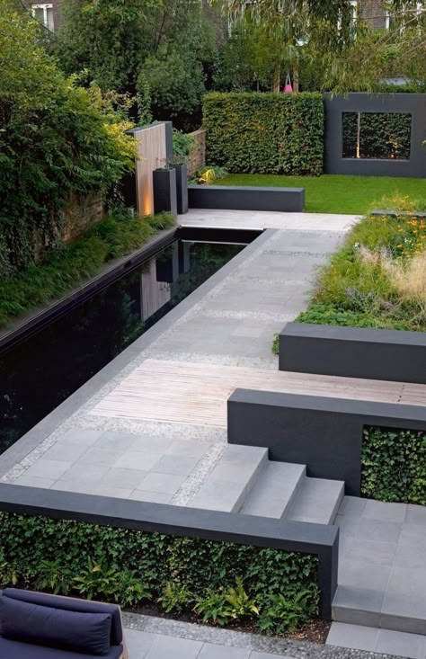 Modern Garden Landscaping, Modern Landscape Design, Modern Garden Design, Contemporary Garden, Have Inspiration, Outdoor Gardens Design, Backyard Garden Design, Beautiful Backyards, Modern Landscaping