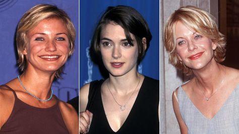 I don't think we called it a bixie the first time around, but this beloved look has been overdue for a return to trendiness. Medium Textured Hair, Grown Out Pixie, Choppy Bob, Meg Ryan, A Bob, Cut Her Hair, New Hairstyle, Coarse Hair, Winona Ryder