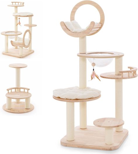 Cat Climbing Tower, Cat Furniture Design, Wooden Cat Tree, Cat Story, Cat Heaven, Nest Bed, Cat Towers, Space Capsule, Cozy Cat