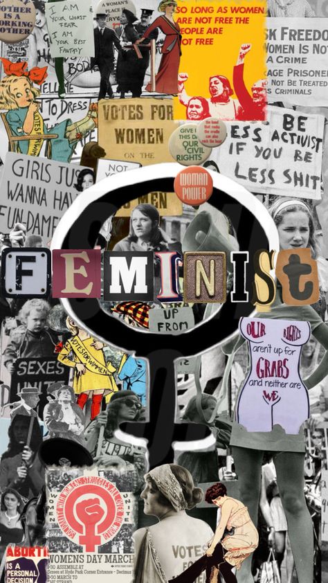 Feminist collage #feminist #feminism #femininerage #women #womenarereallypretty #womenpower #womensrights #womenempowerment #womanhood #woman #collageart #protest Feminist Collage, Feminist Protest, Feminism Poster, Modern Feminism, Empowerment Art, Feminism Art, Feminist Icons, Protest Art, Protest Signs