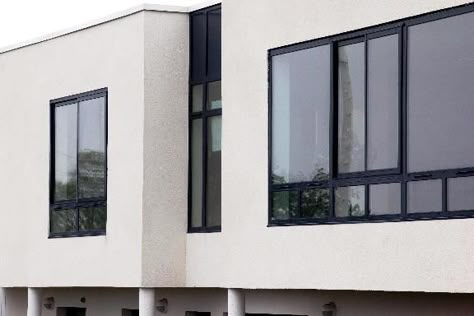 Alluminuim Windows, Flush Windows, Aluminum Windows Design, Windows Aluminium, Black Windows Exterior, Window Structure, Black Window Frames, Contemporary Windows, Window Manufacturers