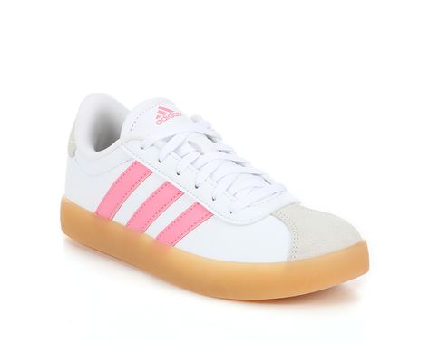 Clothing For 11-12, Adidas Shoes Pink, Blockburg House, Pink And White Sneakers, Pink And White Adidas, Pink Adidas Shoes, Adidas Campus Shoes, School Wishlist, Adidas White Shoes