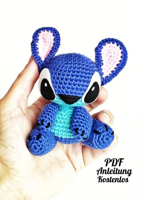 Lilo und Stitch Amigurumi PDF Anleitung Kostenlos - AmigurumiHakenl Stitch Amigurumi, Lilo En Stitch, Lilo And Stitch Ohana, Stitch Character, Crochet Disney, Lilo Et Stitch, Crochet Amigurumi Free, Fun Crochet Projects, Lilo Stitch