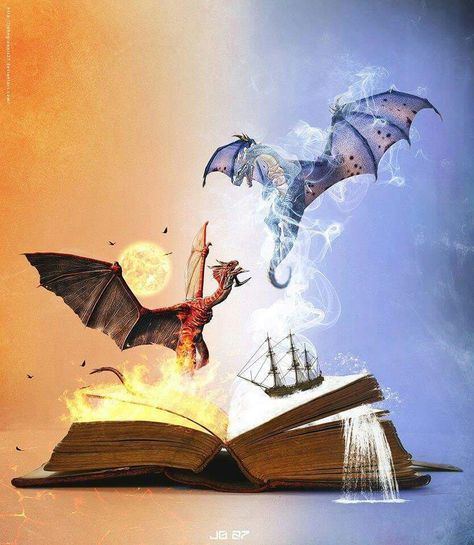 Love this An Open Book, Book Tattoo, World Of Books, Book Dragon, Arte Fantasy, Open Book, A Dragon, Dragon Art, Pics Art