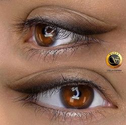 Tattoo Eyeliner Styles, Brown Permanent Eyeliner, Ombre Eyeliner Tattoo, Permanent Eyeliner Before And After, Faded Eyeliner, Permanent Lip Color Tattoo, Permanent Eyeshadow, Eyeliner Tattoo Ideas, Permanent Eyeliner Styles