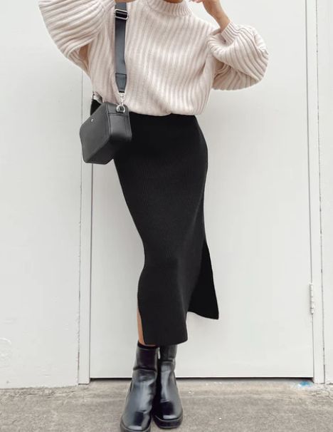 https://www.princesspolly.com.au/pages/search-results?q=workwear&page_num=2 Black Midi Skirt Outfit, Black Maxi Skirt Outfit, Midi Skirt Outfit Winter, Slip Skirt Outfit, Knit Skirt Outfit, Skirt Outfit Fall, Black Skirt Outfits, Skirt Knit, Midi Skirt Black