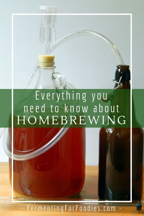 Here is every thing you need to know to brew delicious beer at home. Whether you are making a whole-grain beer, or brewing with malt. Making good tasting homebrew is all about the right equipment, ingredients and recipes. Essen, Making Beer At Home, How To Brew Beer, Beer Brewing Recipes, How To Make Mead, Mead Recipe, Homemade Alcohol, Brewing Recipes, Homemade Liquor