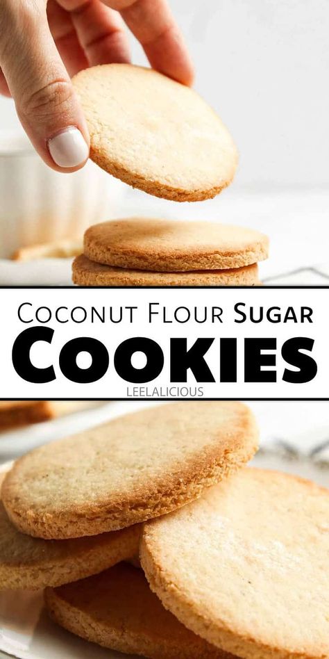 Coconut Flour Sugar Cookies, Coconut Flour Cookies, Cookie Dough Ingredients, Baking With Coconut Flour, Gluten Free Sugar Cookies, Coconut Flour Recipes, Low Carb Low Fat Recipes, Cookies Gluten Free, Best Low Carb Recipes