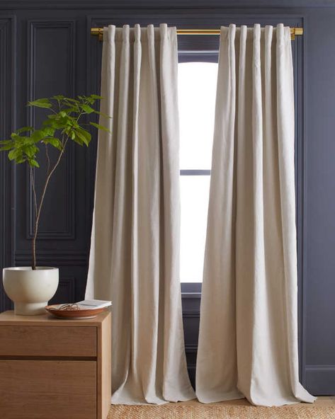 Blackout Curtains Bedroom, Linen Blackout Curtains, Goose Down Pillows, Sheer Linen Curtains, Curtain Clips, Boho Curtains, Curtains Living, Darkening Curtains, Cotton Curtains