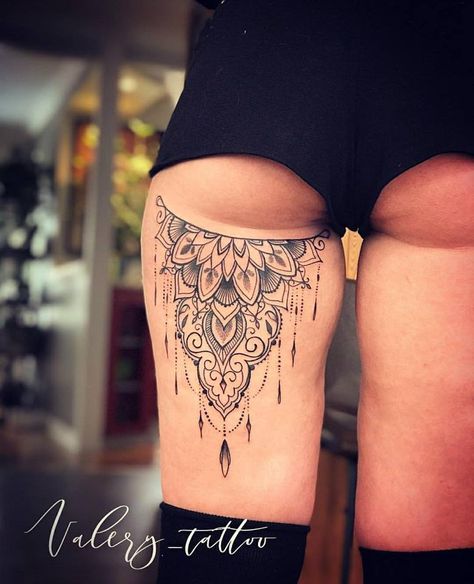 Underbutt Tattoo Girl, Hip Tattoo Designs, Tropical Tattoo, Spiritual Tattoo, Chest Tattoo Ideas, Wrist Tattoo Ideas, Wrist Tattoo Designs, Private Tattoos, Chest Hair