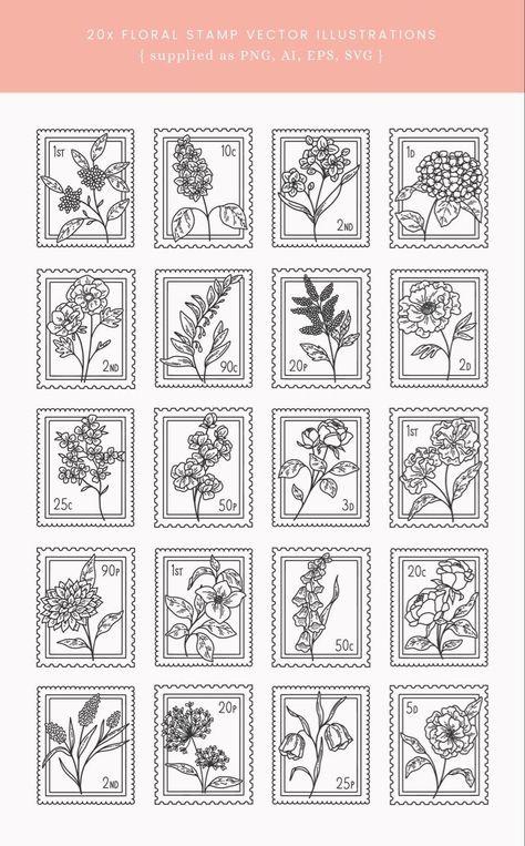 Flower Post Stamp Tattoo, Framed Floral Tattoo, Floral Postage Stamp Tattoo, Picture Frames Tattoo, Tattoo Frames Ideas, Simple Stamp Tattoo, Time Stamp Tattoo, Cute Stamp Tattoo, Stamp Drawing Ideas