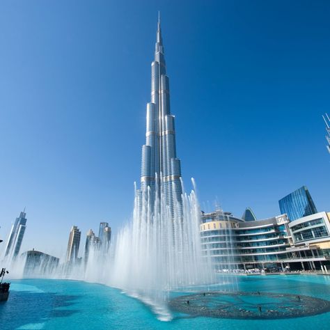 #fountain #dubai Dubai Fountain, Water Sculpture, Travel Guide, Dubai, Sculpture, Building, Water, Travel, Travel Guides