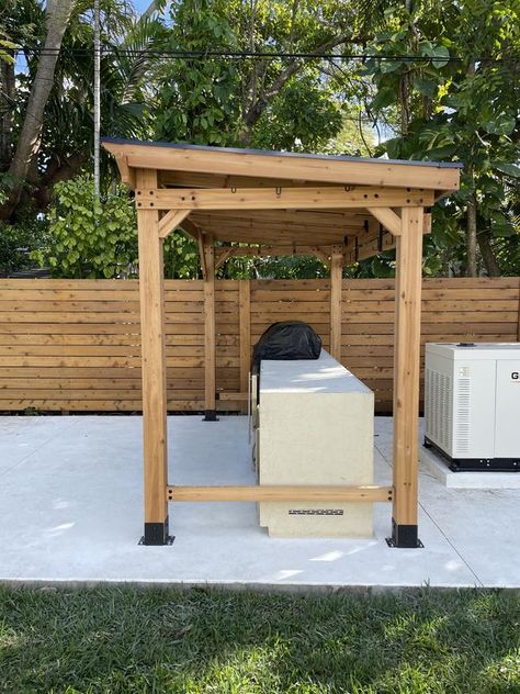 Covered Outdoor Smoker Grill Area, Bbq Covered Area, Bbq Gazebo Ideas, Grill Gazebo Ideas, Diy Grill Gazebo, Grilling Gazebo, Covered Grill Area, Grill Pergola, Outdoor Grill Area Diy