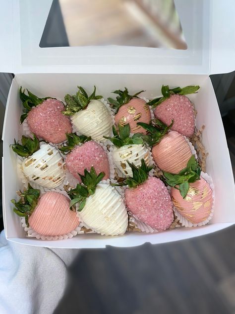 Pink Gold Strawberries, Vanilla Covered Strawberries, Light Pink Strawberries, Light Pink Chocolate Strawberries, Pink And Gold Chocolate Strawberries, Coquette Chocolate Covered Strawberries, Pink Birthday Strawberries, Pink And White Strawberries, Chocolate Covered Strawberries Prices